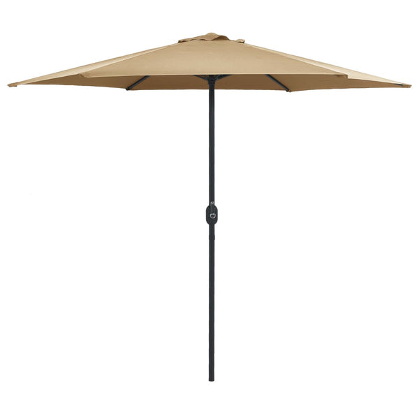 Aurinkovarjo alumiinitolpalla 270x246 cm taupe