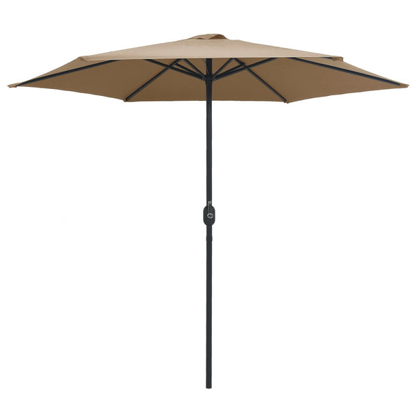 Aurinkovarjo alumiinitolpalla 270x246 cm taupe