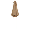 Aurinkovarjo alumiinitolpalla 270x246 cm taupe