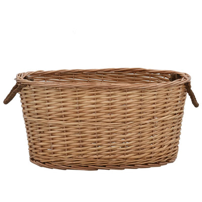 Polttopuukori kantokahvoilla 58x42x29 cm luonnollinen paju