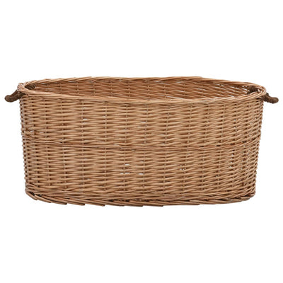 Polttopuukori kantokahvoilla 78x54x34 cm luonnollinen paju