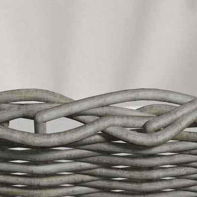 Harmaa polttopuukori kantokahvoilla Captilina 60x40x28cm (paju)