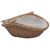 286987 vidaXL Firewood Basket with Handle 57x46,5x52 cm Brown Willow