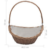 286987 vidaXL Firewood Basket with Handle 57x46,5x52 cm Brown Willow