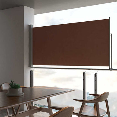 Sisäänvedettävä terassin sivumarkiisi 120x300 cm ruskea