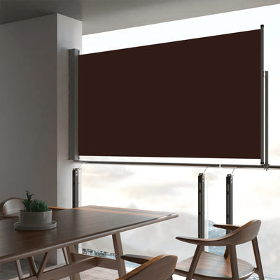 Sisäänvedettävä terassin sivumarkiisi 160x300 cm ruskea