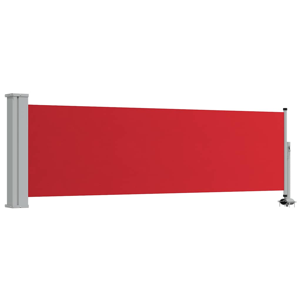Sisäänvedettävä terassin sivumarkiisi 80x300 cm punainen