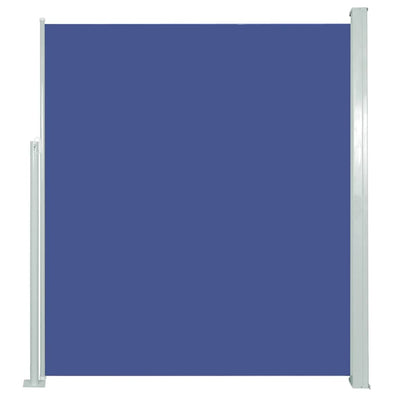 Sisäänvedettävä terassin sivumarkiisi 120x500 cm sininen