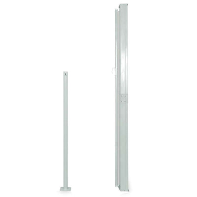 Musta sisäänvedettävä terassin sivumarkiisi Snr 140x500cm