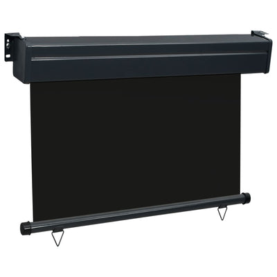 Parvekkeen sivumarkiisi 85x250 cm musta