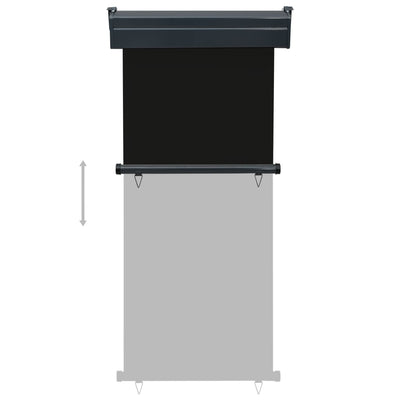 Parvekkeen sivumarkiisi 85x250 cm musta