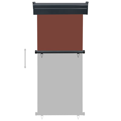 Parvekkeen sivumarkiisi 85x250 cm ruskea