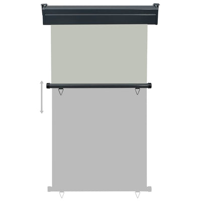 Harmaa parvekkeen sivumarkiisi Hien 105x250cm