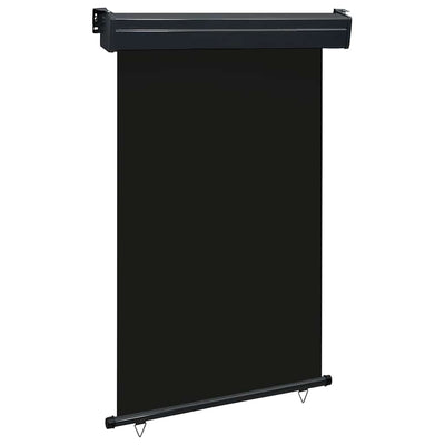 Parvekkeen sivumarkiisi 125x250 cm musta