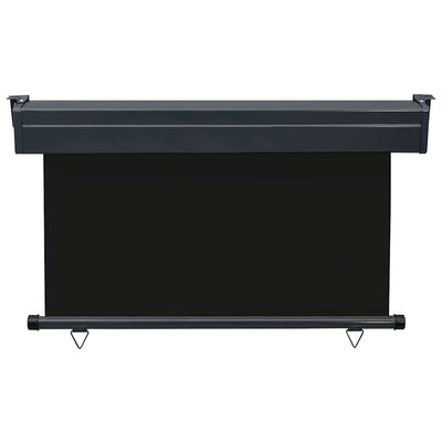 Parvekkeen sivumarkiisi 125x250 cm musta