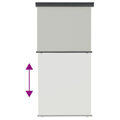 Harmaa parvekkeen sivumarkiisi Hien 125x250cm