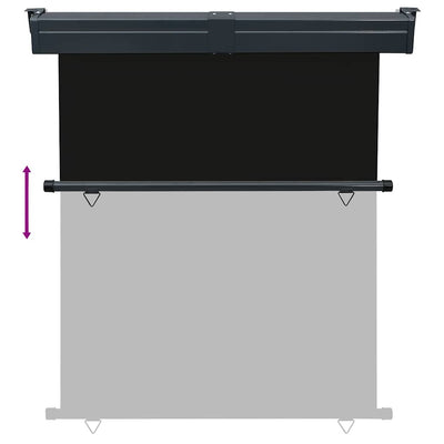 Musta parvekkeen sivumarkiisi Hien 145x250cm