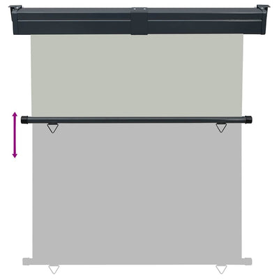 Harmaa parvekkeen sivumarkiisi Hien 160x250cm