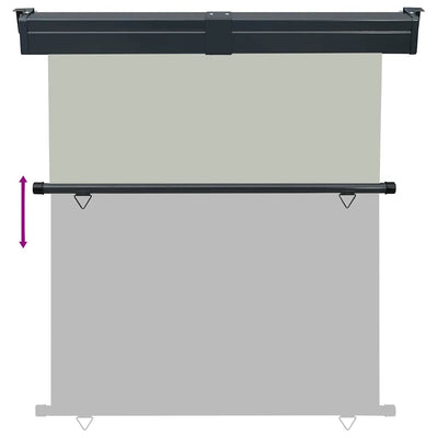 Harmaa parvekkeen sivumarkiisi Hien 170x250cm