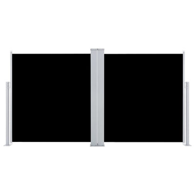 Musta sisäänvedettävä sivumarkiisi Xenofonte 100x600cm