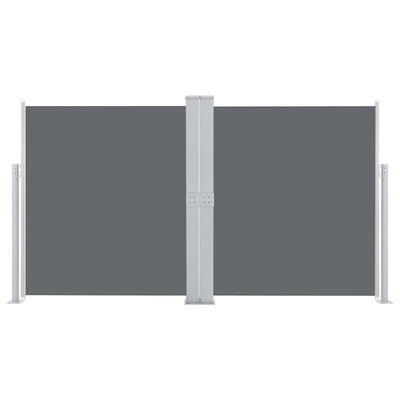 Antrasiitti sisäänvedettävä sivumarkiisi Solimna 140x600cm