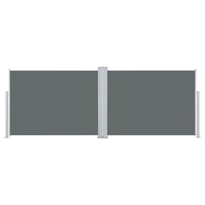 Antrasiitti sisäänvedettävä sivumarkiisi Logojan 100x1000cm