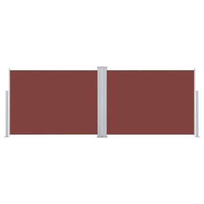 Ruskea sisäänvedettävä sivumarkiisi Logojan 100x1000cm