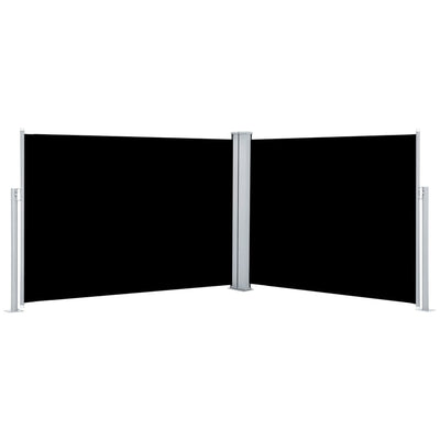 Sisäänvedettävä sivumarkiisi 120x1000 cm musta