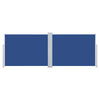 Sininen sisäänvedettävä sivumarkiisi Solimna 120x1000cm