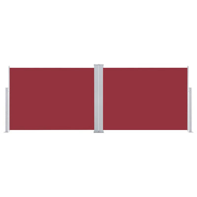 Punainen sisäänvedettävä sivumarkiisi Solimna 120x1000cm