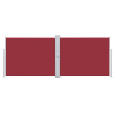Punainen sisäänvedettävä sivumarkiisi Solimna 140x1000cm