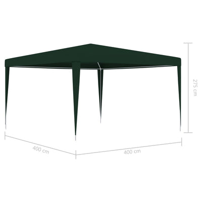 Ammattilaisten juhlateltta 4x4 m vihreä 90 g/m²