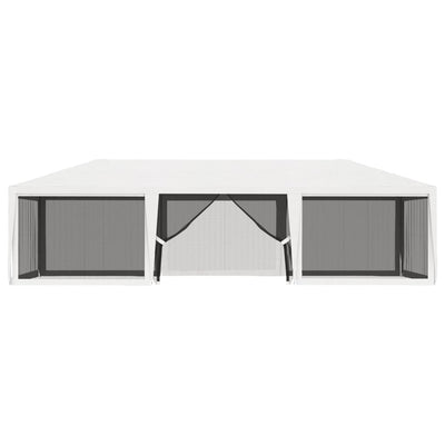 Juhlateltta 4 verkkosivuseinää 4x9 m valkoinen