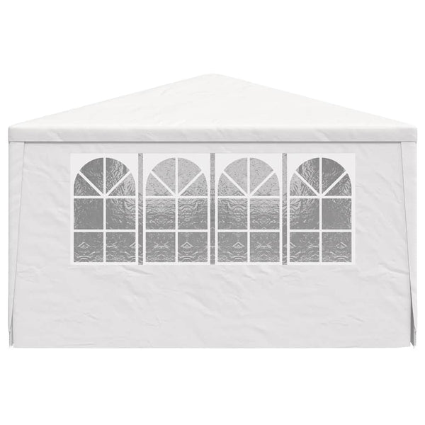 Valkoinen ammattilaisten juhlateltta sivuseinillä Eftade 4x6 m (90 g/m²)