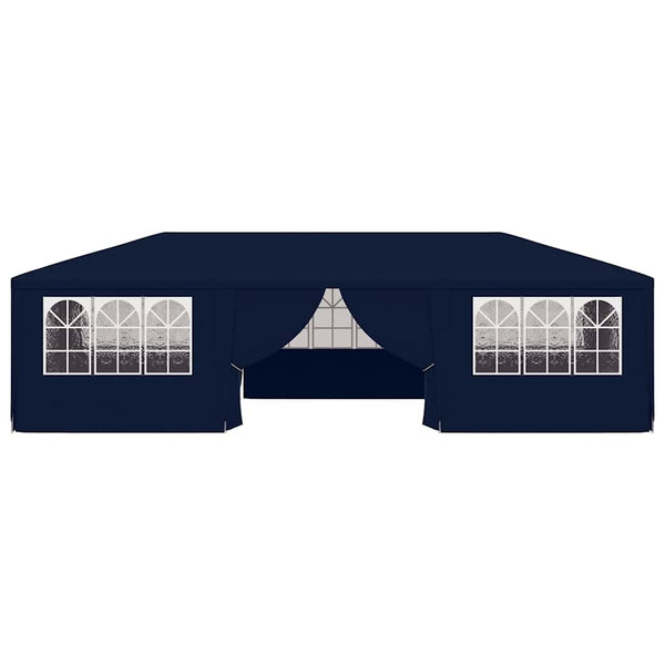 Sininen ammattilaisten juhlateltta sivuseinillä Eftade 4x9 m (90 g/m²)