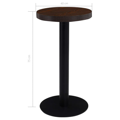 Tummanruskea bistropöytä Iraida 40cm (mdf)