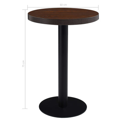 Tummanruskea bistropöytä Iraida 60cm (mdf)