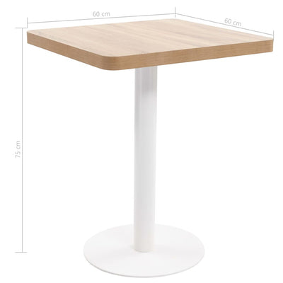 Vaaleanruskea bistropöytä Procobie 60x60cm (mdf)