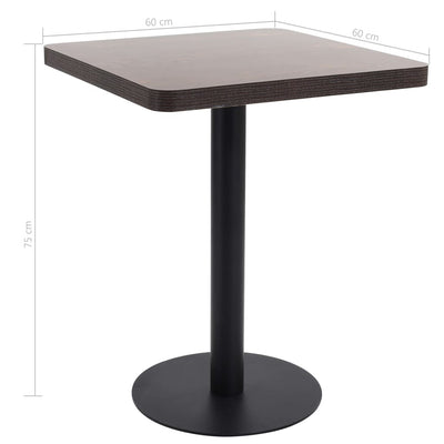Tummanruskea bistropöytä Procobie 60x60cm (mdf)