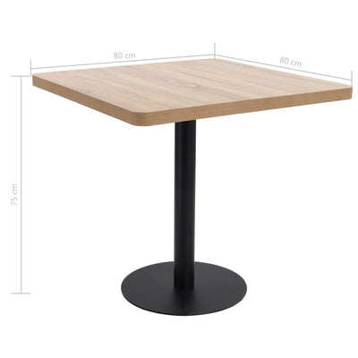 Vaaleanruskea bistropöytä Procobie 80x80cm (mdf)