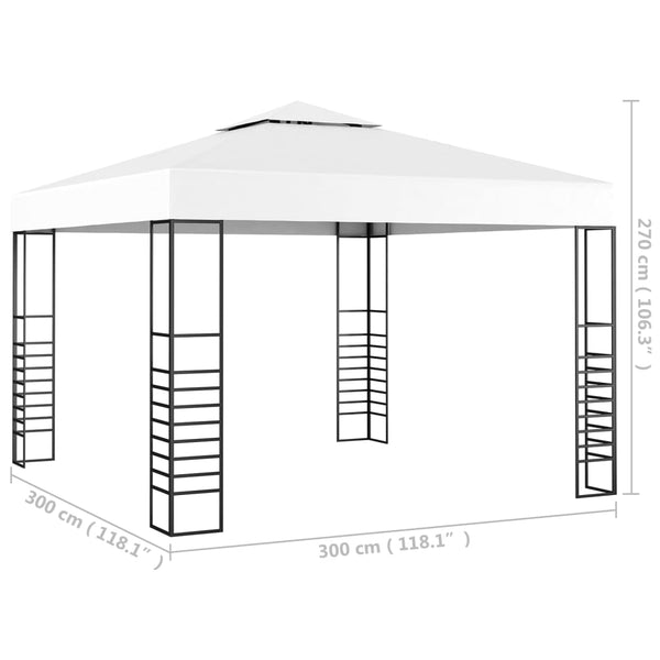 Valkoinen puutarhakatos Codrit 3x3 m