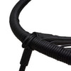 Puutarhatuolit 2 kpl PVC-rottinki musta