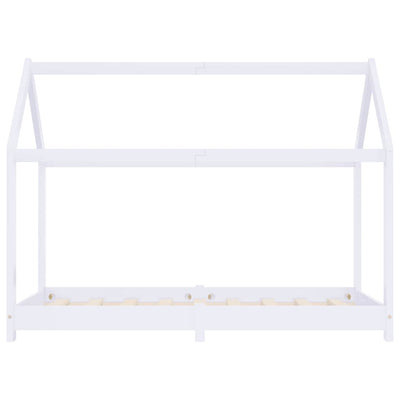 Valkoinen lasten sängynrunko Satmar 80x160cm (mänty)