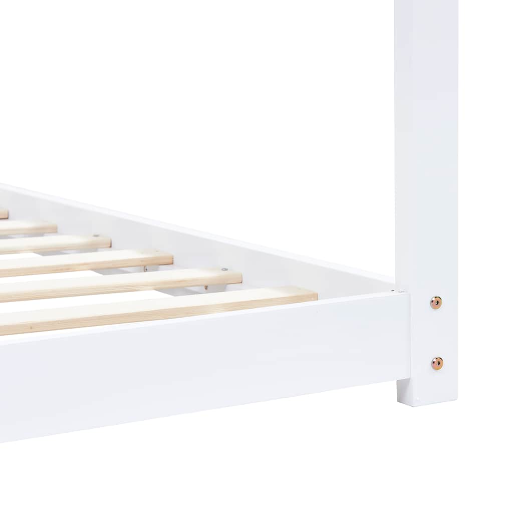 Valkoinen lasten sängynrunko Satmar 90x200cm (mänty)