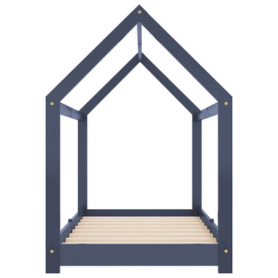 Harmaa lasten sängynrunko Satmar 70x140cm (mänty)