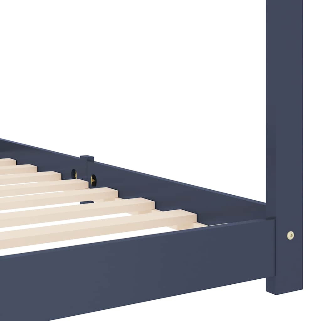 Harmaa lasten sängynrunko Satmar 70x140cm (mänty)