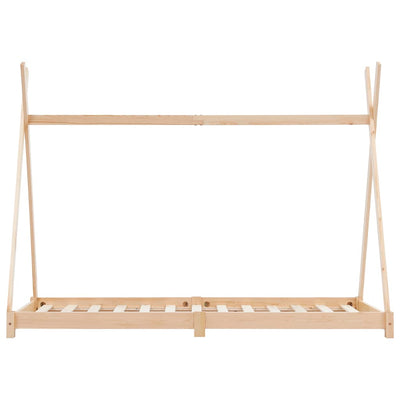 Lasten sängynrunko täysi mänty 70x140 cm