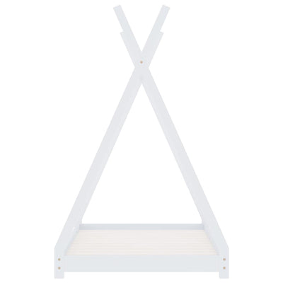 Valkoinen lasten sängynrunko Danny 80x160cm (mänty)