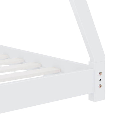 Valkoinen lasten sängynrunko Danny 80x160cm (mänty)