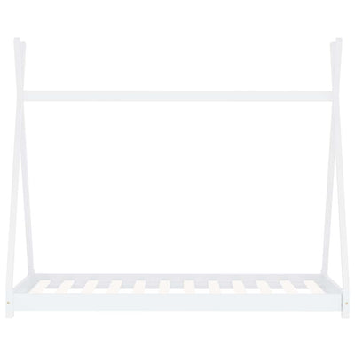 Valkoinen lasten sängynrunko Danny 90x200cm (mänty)